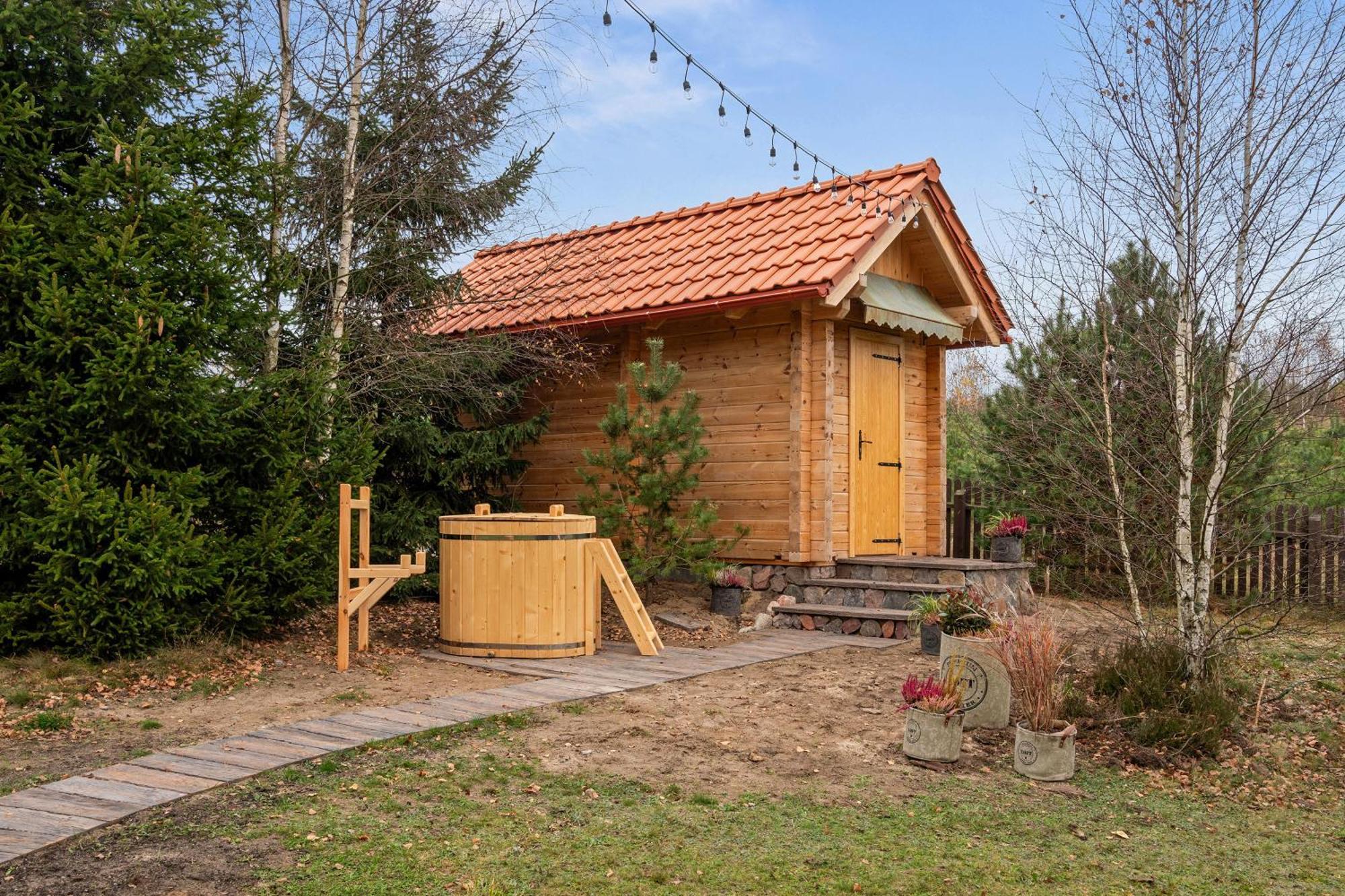 Lesny Dworek Sominy - Dom Z Sauna I Kominkiem Exteriér fotografie
