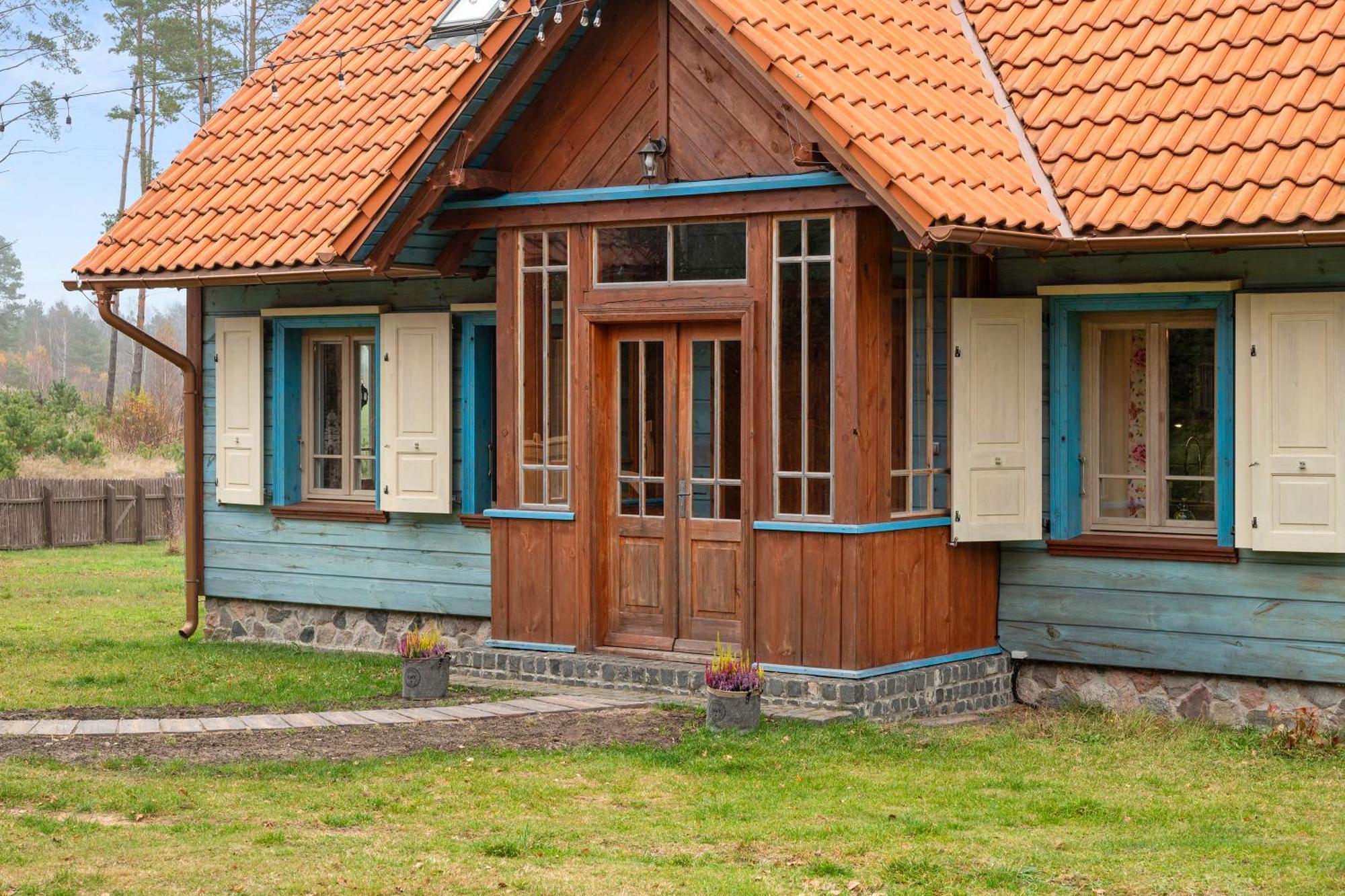 Lesny Dworek Sominy - Dom Z Sauna I Kominkiem Exteriér fotografie