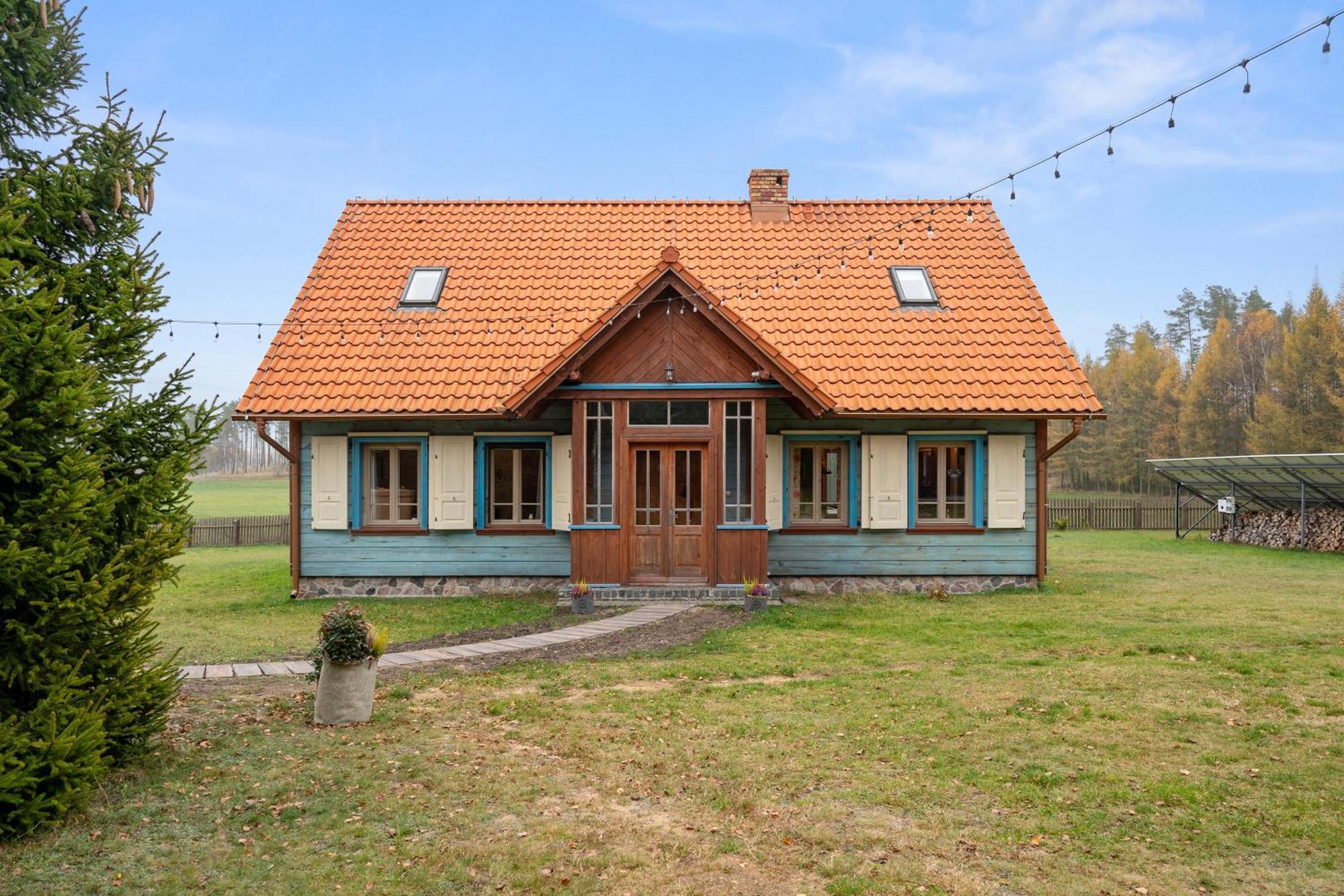 Lesny Dworek Sominy - Dom Z Sauna I Kominkiem Exteriér fotografie