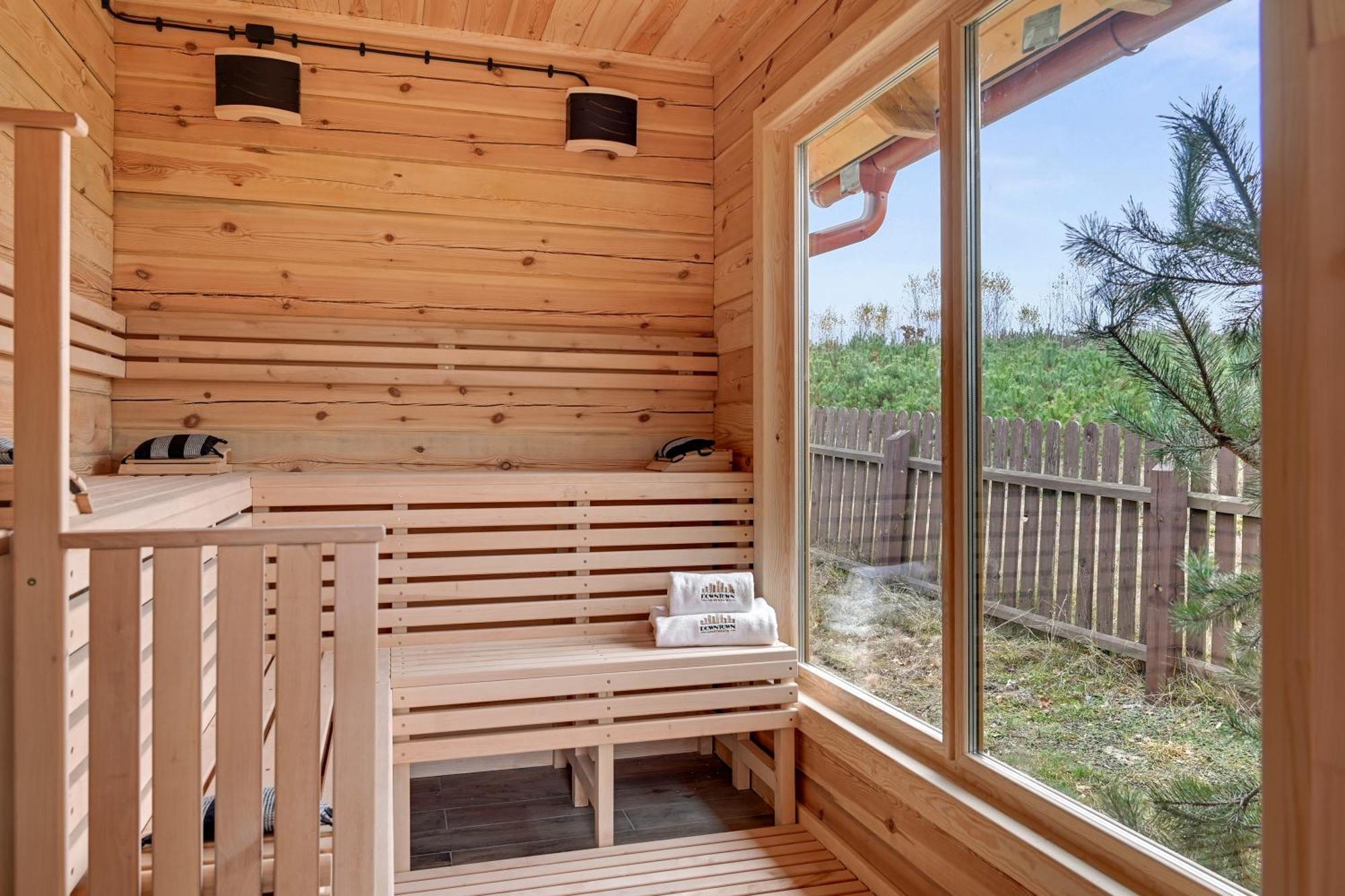 Lesny Dworek Sominy - Dom Z Sauna I Kominkiem Exteriér fotografie